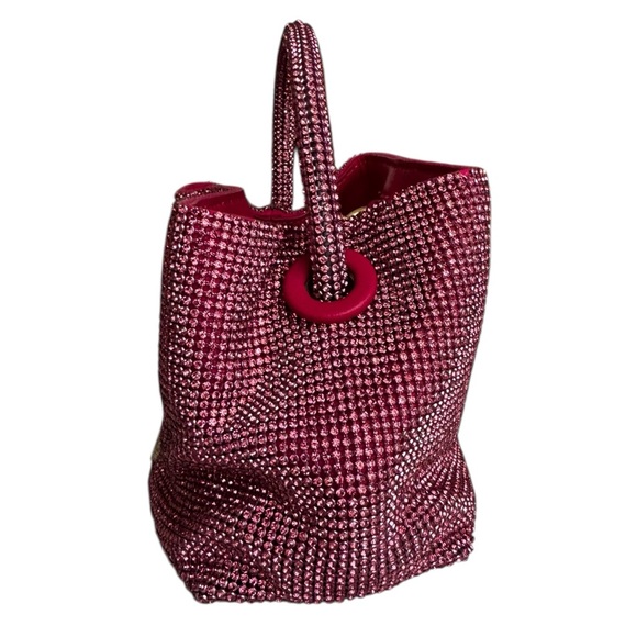 Cult Gaia Solene Mini Crystal Top Handle Bag in Rose Pink - Picture 10 of 13